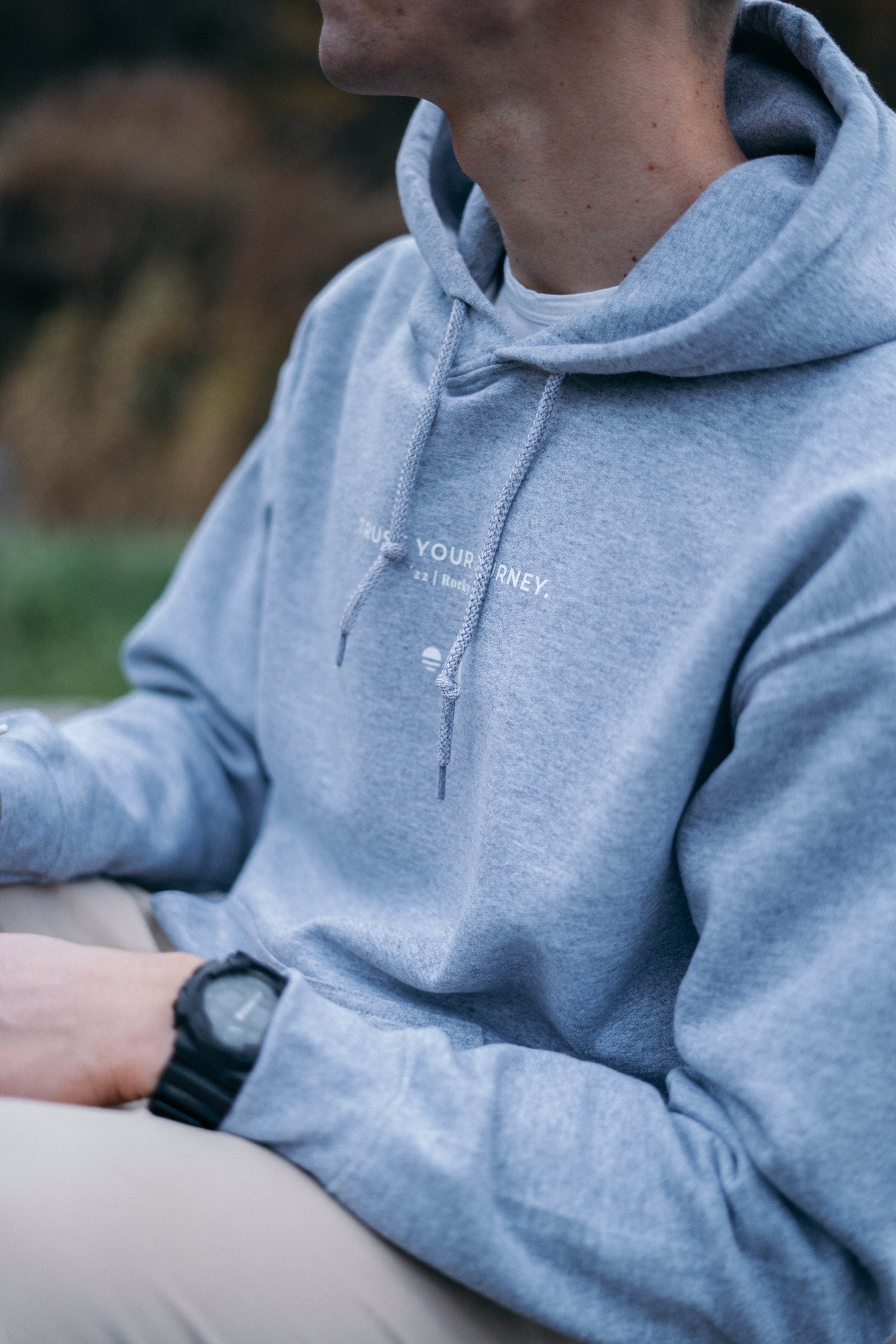 TRUST YOUR JOURNEY ONNEA HOODIE - GRAY Onnea